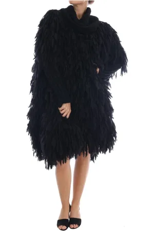 Dolce & Gabbana Femme, Vestes, Noir, Taille: 36 FR Pull de Luxe en Laine et Cachemire Noir à Franges