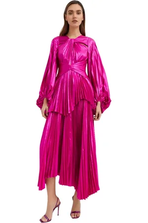 Acler Femme, Robes, Rose, Taille: 36 FR Robe Rose Plissée