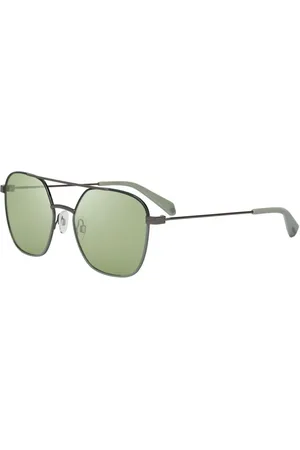 Polaroid Unisex, Accessoires, Vert, Taille: ONE Size Lunettes de soleil en métal vert