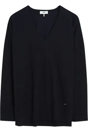 Cinque Femme, Pulls, Bleu, Taille: 40 FR Pull en Mélange de Viscose Douce avec Fentes Latérales