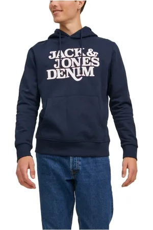 JACK & JONES Homme, Sweatshirts et sweats à capuche, Bleu, Taille: M Sweat à capuche avec poche kangourou