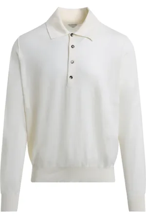 Bottega Veneta Homme, Pulls, Blanc, Taille: L Polo en cachemire