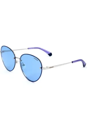 Polaroid Femme, Accessoires, Bleu, Taille: ONE Size Bicolor Lunettes de Soleil en Acier