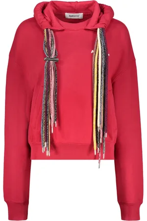 AMBUSH Femme, Sweatshirts et sweats à capuche, Rouge, Taille: 38 FR Sweat à Capuche en Coton avec Logo