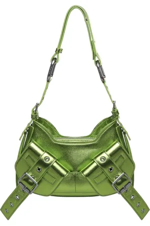 BIASIA Femme, Sacs, Vert, Taille: ONE Size Sac Bandoulière en Cuir Kiwi avec Sangle