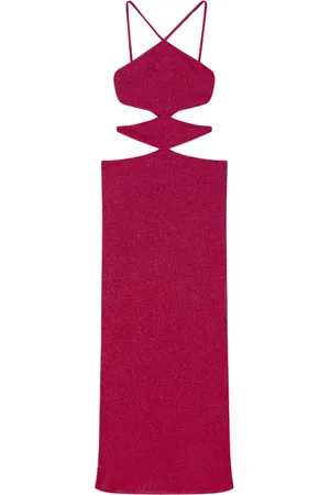 CIRCUS HOTEL Femme, Robes, Rose, Taille: 40 FR Robe Fuchsia avec Bretelles Croisées et Découpes