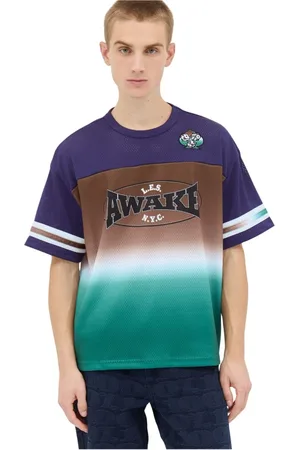 AWAKE NY Homme, Tops, Multicolore, Taille: L Maillot de Football en Maille avec Logo Graphique