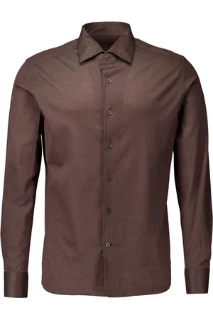corneliani Homme, Chemises, Brun, Taille: S Chemise Marron à Manches Longues