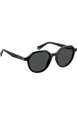 Polaroid Femme, Accessoires, Noir, Taille: ONE Size Lunettes de Soleil Noires en Plastique Style Hexagonal