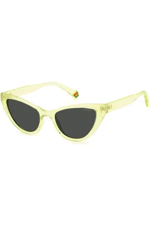 Polaroid Femme, Accessoires, Jaune, Taille: ONE Size Lunettes de soleil jaunes en plastique avec verres gris polarisés
