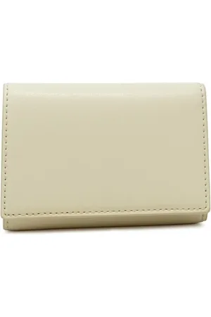 Marc Jacobs Femme, Accessoires, Brun, Taille: ONE Size Portefeuille Trifold en Cuir Blanc