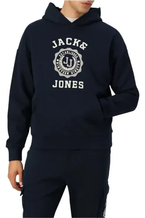 JACK & JONES Homme, Sweatshirts et sweats à capuche, Bleu, Taille: L Sweat à Capuche Bleu Marine Moderne Polyvalent