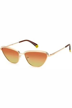 Polaroid Femme, Accessoires, Jaune, Taille: ONE Size Lunettes de Soleil en Métal Doré Gradient Polarisé UV
