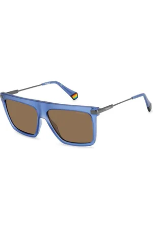Polaroid Homme, Accessoires, Bleu, Taille: ONE Size Lunettes de Soleil en Plastique Bleu Style Vintage