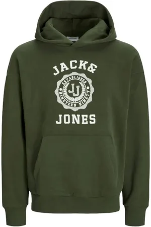 JACK & JONES Homme, Sweatshirts et sweats à capuche, Vert, Taille: M Sweat à capuche vert Jjvicto Style moderne