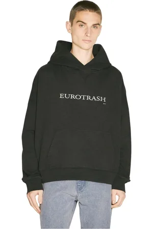 Eytys Homme, Sweatshirts et sweats à capuche, Noir, Taille: M Sweat à capuche brodé en coton