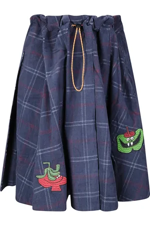 Brain Dead Femme, Jupes, Bleu, Taille: 40 FR Jupe Plissée