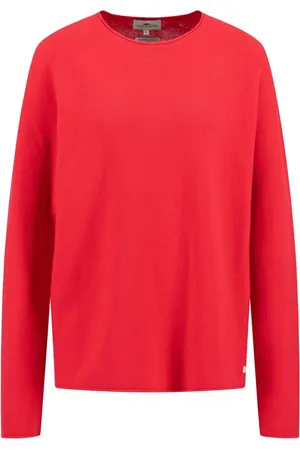Fynch-Hatton Femme, Pulls, Rouge, Taille: 44 FR Pull col rond en coton fin