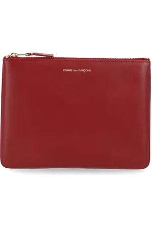 Comme des Garçons Unisex, Accessoires, Rouge, Taille: ONE Size Sac Pochette en Cuir Rouge