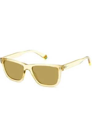 Polaroid Unisex, Accessoires, Jaune, Taille: ONE Size Lunettes de soleil en plastique jaune Teinture solide Polarisé