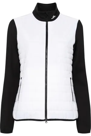 J Lindeberg Femme, Sweatshirts et sweats à capuche, Blanc, Taille: 42 FR Veste Hybride Matelassée Blanche Décontractée