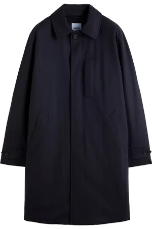 Aspesi Homme, Manteaux, Bleu, Taille: 2XL Manteau de pluie en laine marine