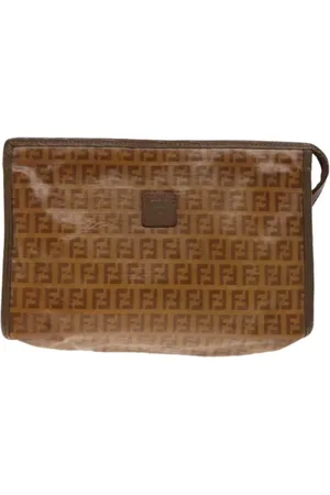 Fendi Femme, Pre-owned, Brun, Taille: ONE Size Pre-owned Toile pochettes-minaudieres