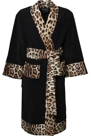 Dolce & Gabbana Homme, Vêtements de nuit et de détente, Noir, Taille: S Noir Leo Coton Terry Accessoires