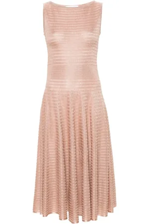 ANTONINO VALENTI Femme, Robes, , Taille: 38 FR Robe en Tricot Col Bateau Jupe Évasée