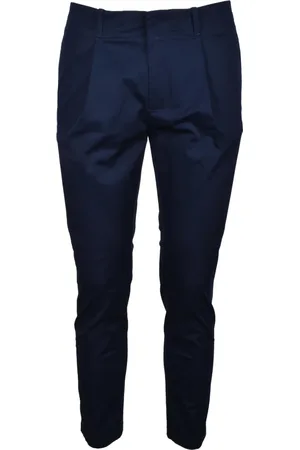 D.A. Daniele Alessandrini Homme, Pantalons, Bleu, Taille: S Pantalon en coton et élasthanne
