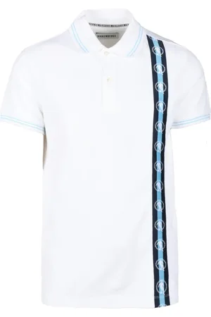 Bikkembergs Homme, Tops, Blanc, Taille: M Polo en Coton et Élasthanne
