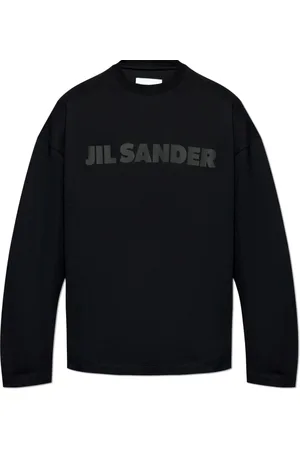 Jil Sander Homme, Tops, Noir, Taille: L T-shirt avec logo