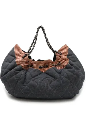CHANEL Femme, Pre-owned, Bleu, Taille: ONE Size Pre-owned Denim sacs-chanel