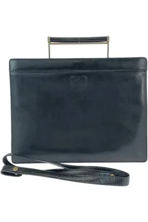 Loewe Femme, Pre-owned, Noir, Taille: ONE Size Pre-owned Cuir sacoches-mallettes