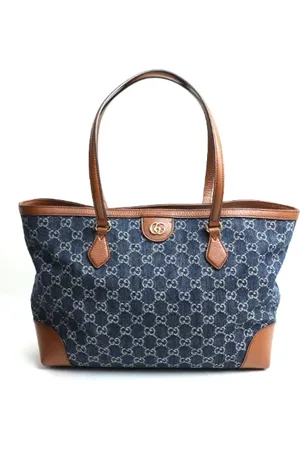 Gucci Femme, Pre-owned, Bleu, Taille: ONE Size Pre-owned Denim sacs-gucci