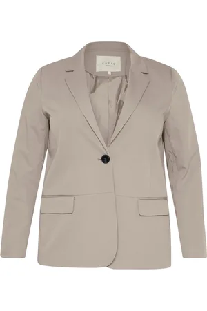 Kaffe Femme, Vestes, Gris, Taille: 50 FR Élégante Veste Blazer Elephant Skin Melange