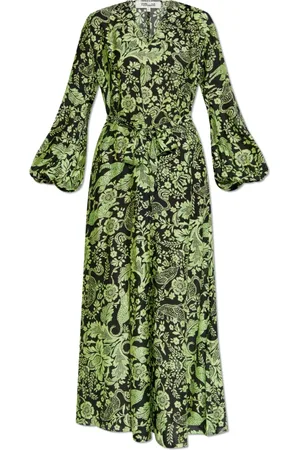 Diane von Furstenberg Femme, Robes, Vert, Taille: 42 FR Robe avec finition en soie