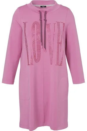 Frapp Femme, Robes, Rose, Taille: 50 FR Robe à Col Montant Ornée