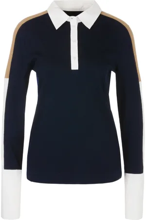 Marc Cain Femme, Tops, Bleu, Taille: 40 FR Polo Navy Style Classique