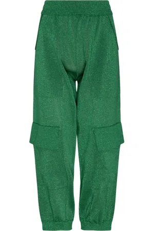 CIRCUS HOTEL Femme, Pantalons, Vert, Taille: 42 FR Pantalon Cargo Vert avec Lurex