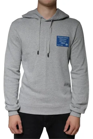 Dolce & Gabbana Homme, Sweatshirts et sweats à capuche, Gris, Taille: S Sweat à Capuche en Coton Gris