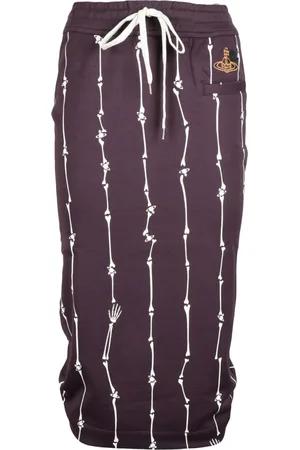 Vivienne Westwood Femme, Jupes, Brun, Taille: 36 FR Jupe Élégante en Mélange Coton