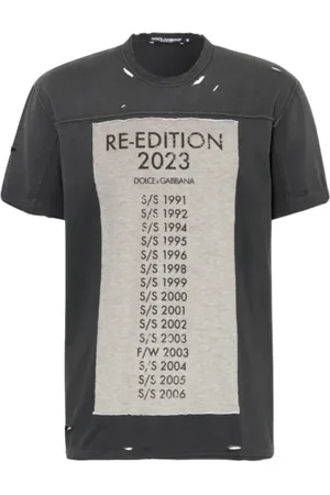 Dolce & Gabbana Homme, Tops, Noir, Taille: XL T-shirts et Polos Noirs