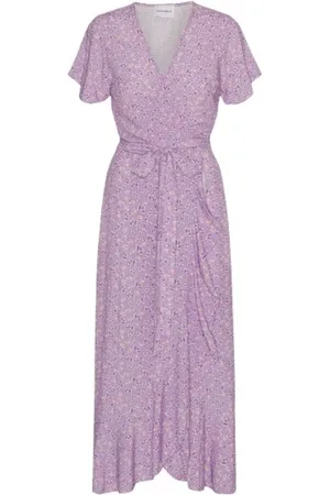 American Dreams Femme, Robes, Violet, Taille: 42 FR Robe Longue Milly Wrap