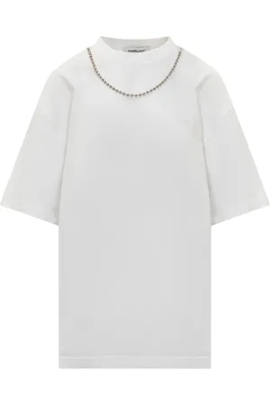 AMBUSH Femme, Tops, Blanc, Taille: 38 FR T-shirt Ballchain pour Femmes