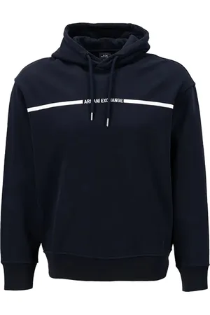 Armani Exchange Homme, Sweatshirts et sweats à capuche, Bleu, Taille: M Sweat à capuche coton bleu