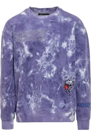 KIDSUPER STUDIOS Homme, Sweatshirts et sweats à capuche, Violet, Taille: S Sweat Crewneck Teinté