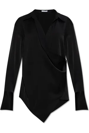 Helmut Lang Femme, Blouses et Chemises, Noir, Taille: 36 FR Chemisier croisé
