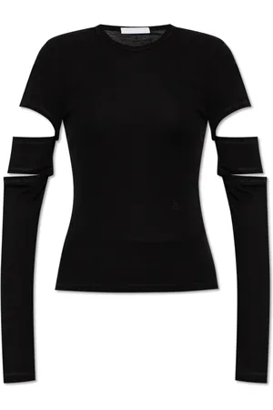 Helmut Lang Femme, Tops, Noir, Taille: 36 FR Haut avec manches amovibles