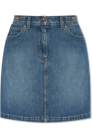 VERSACE Femme, Jupes, Bleu, Taille: 36 FR Jupe en jean